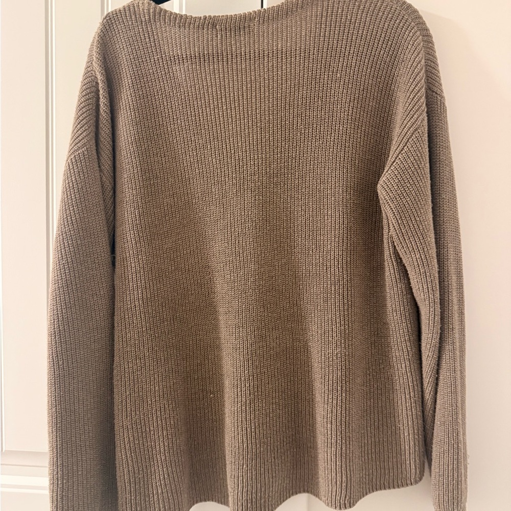 Gentle Fawn Taupe V-Neck Sweater - Picture 2 of 3
